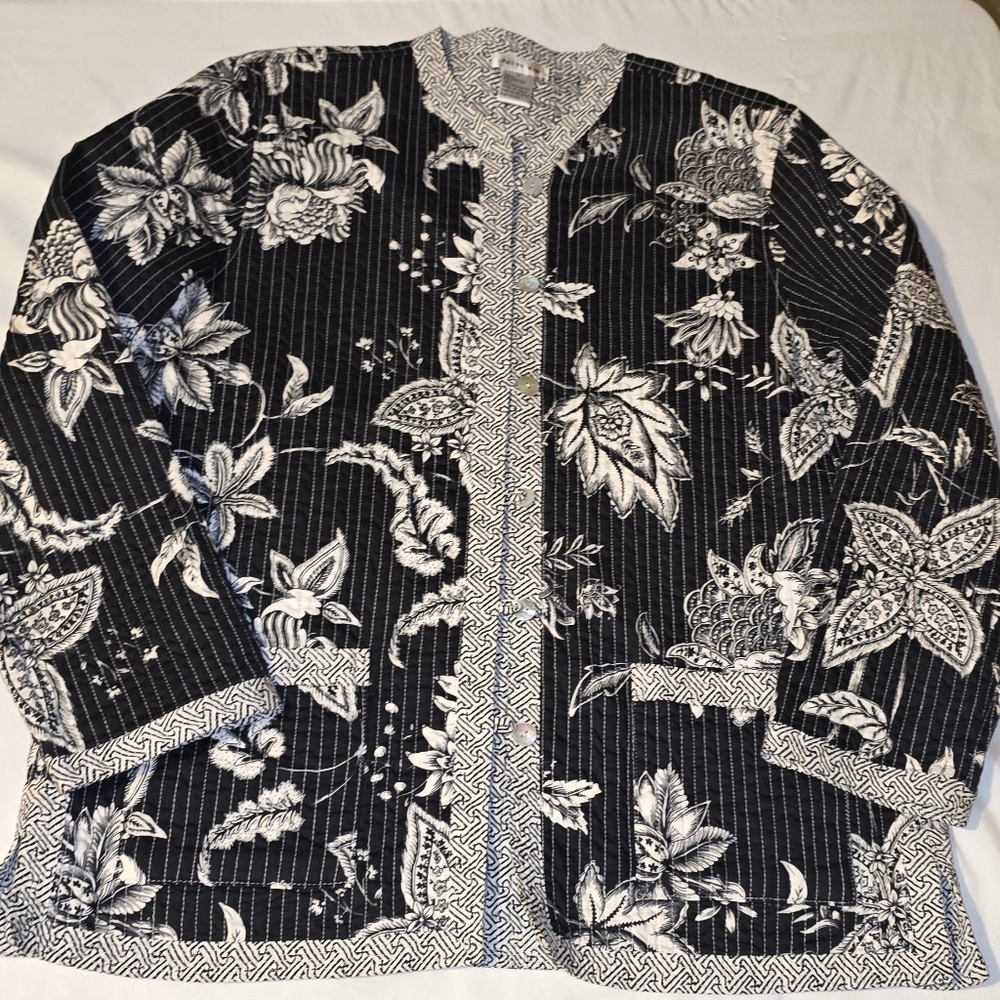 Vintage Women's Size L Quilted Jacket Cottagecore Retro GrannyCore